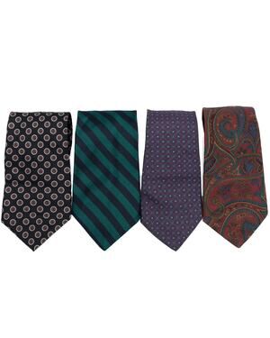 4 Bert Pulitzer Designer 100% Silk Neck Ties Neckties Lot